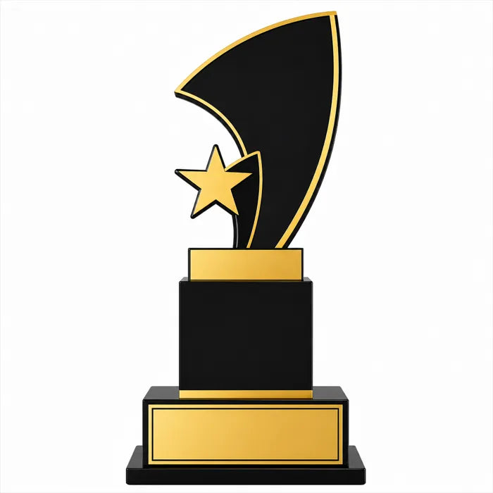 Elegant black and gold trophy