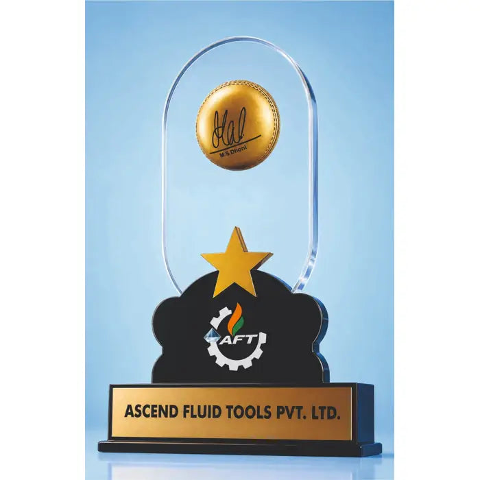 Trophy with gold star and arch